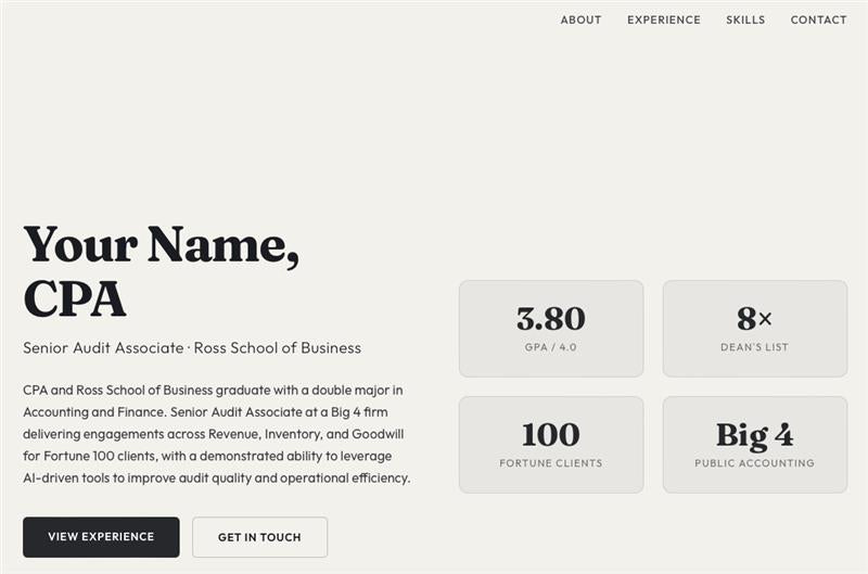 Website + Resume Enhancement